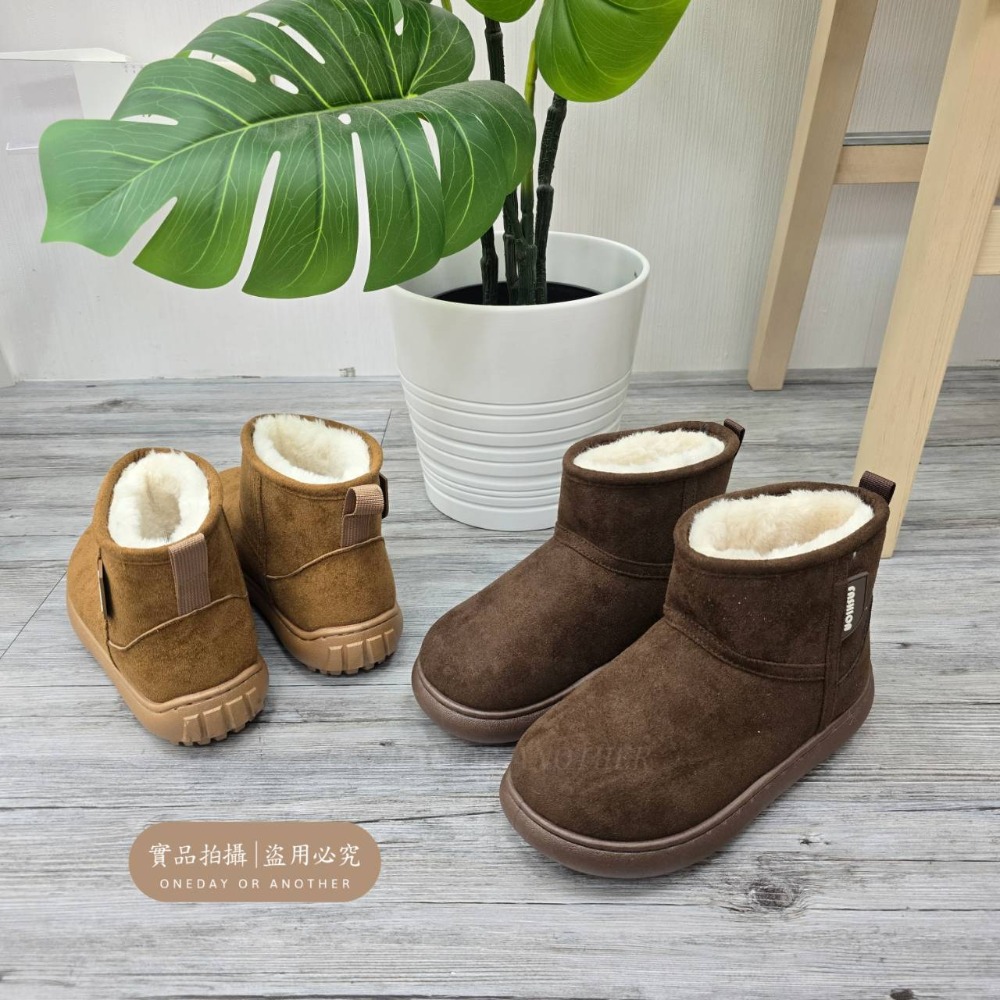 素面內刷毛厚底短靴 保暖雪靴 毛毛靴 厚底毛毛雪靴 內刷毛羊羔毛 增高 厚底 靴子 短筒靴 保暖靴 內鋪毛 G2260-細節圖8