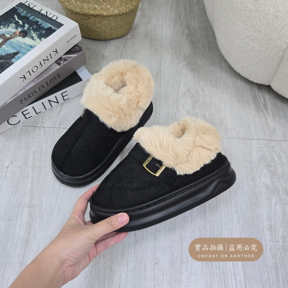 韓國東大門 可愛厚底毛毛雪靴 可愛內刷毛羊羔毛 保暖靴 雪地靴 增高 厚底 短筒 毛毛靴 英倫風 瘦瘦小短靴 F669-規格圖10