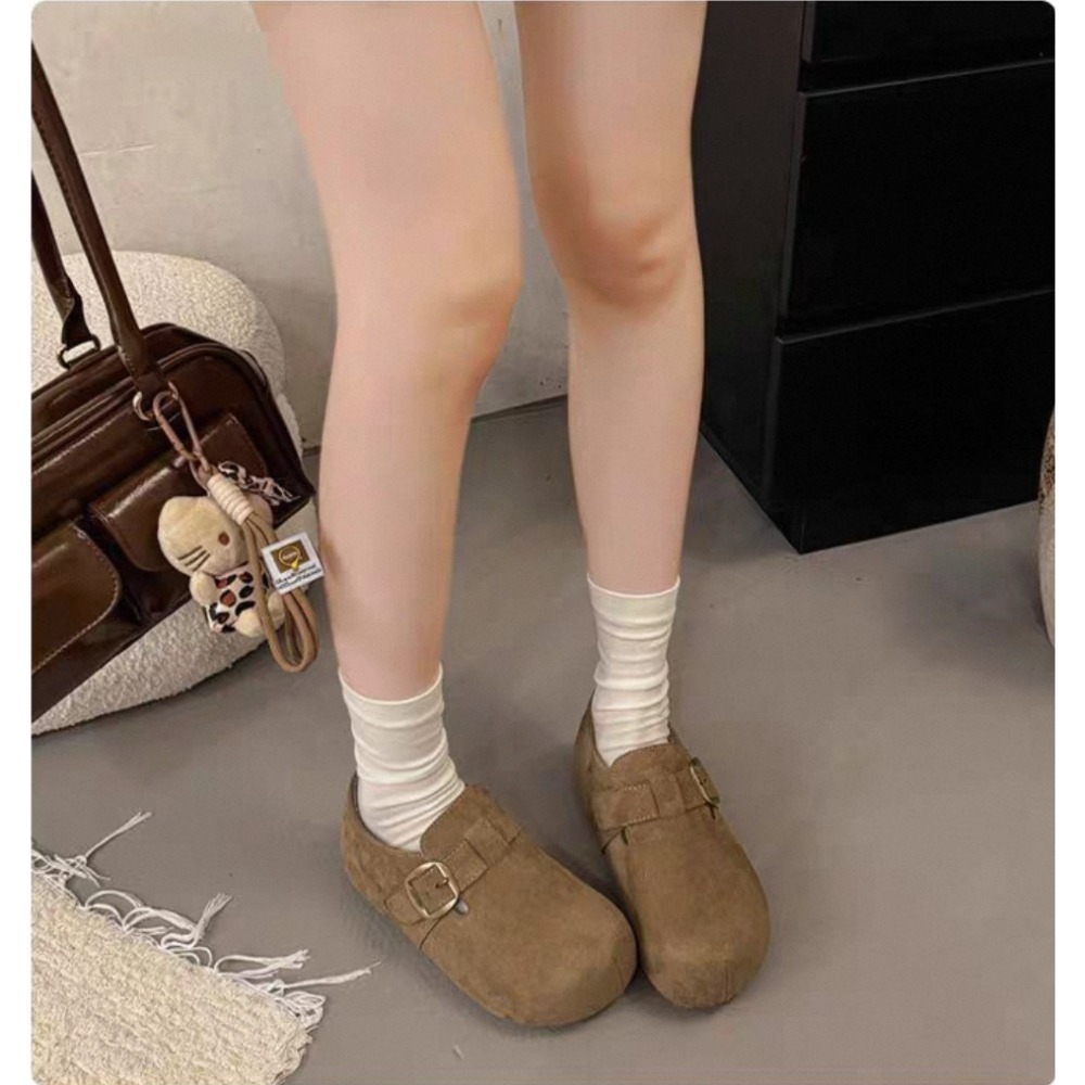 韓國東大門 羊羔毛棉拖鞋 保暖拖鞋 勃肯毛毛拖鞋 居家拖鞋 毛毛拖鞋 外穿拖鞋 防滑 舒適好穿 休閒拖鞋 厚底拖0583-細節圖5