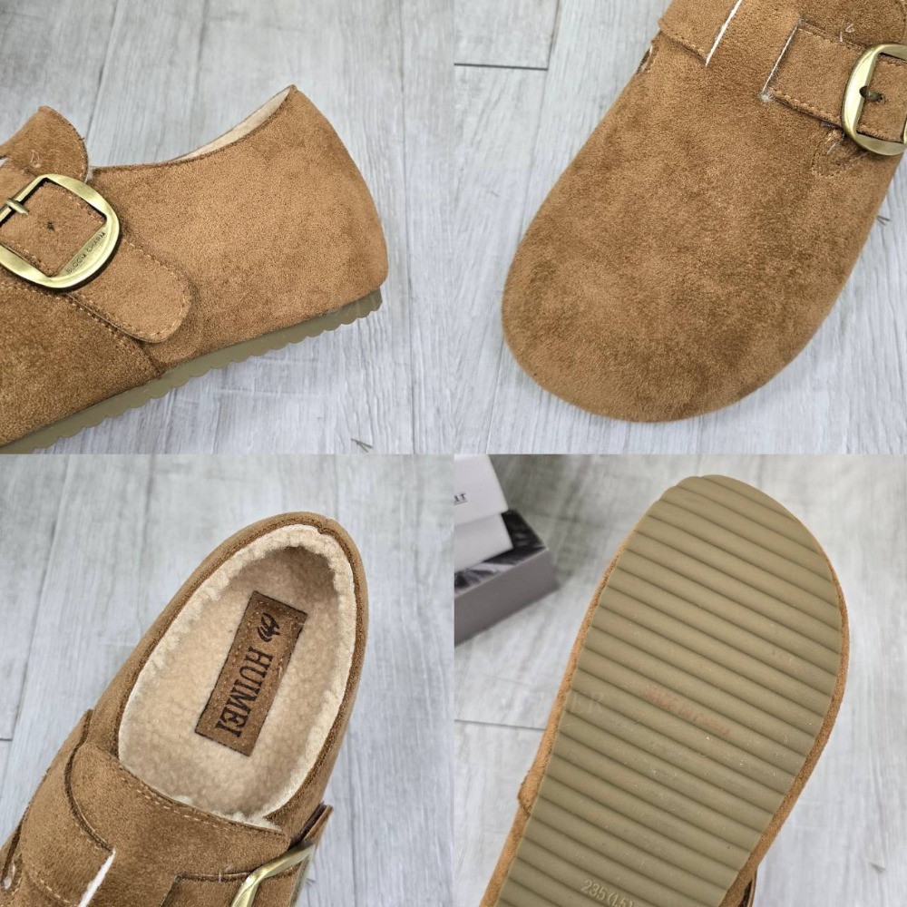 韓國東大門 羊羔毛棉拖鞋 保暖拖鞋 勃肯毛毛拖鞋 居家拖鞋 毛毛拖鞋 外穿拖鞋 防滑 舒適好穿 休閒拖鞋 厚底拖0583-細節圖11