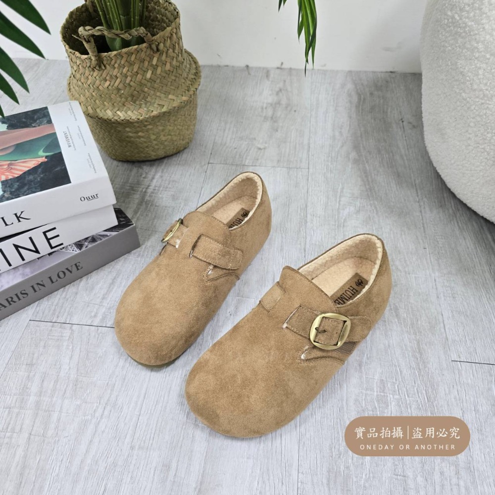 韓國東大門 羊羔毛棉拖鞋 保暖拖鞋 勃肯毛毛拖鞋 居家拖鞋 毛毛拖鞋 外穿拖鞋 防滑 舒適好穿 休閒拖鞋 厚底拖0583-規格圖11