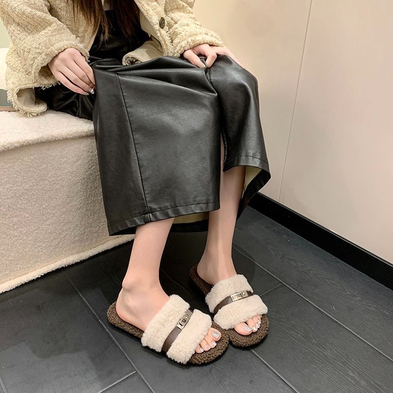 秋冬厚底毛毛拖鞋 毛絨厚底拖鞋 厚底 增高 超好搭韓版毛毛拖鞋 毛絨絨拖鞋 拖鞋 室內鞋 加厚 毛絨鞋 201-細節圖4