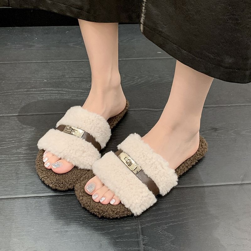 秋冬厚底毛毛拖鞋 毛絨厚底拖鞋 厚底 增高 超好搭韓版毛毛拖鞋 毛絨絨拖鞋 拖鞋 室內鞋 加厚 毛絨鞋 201-細節圖5