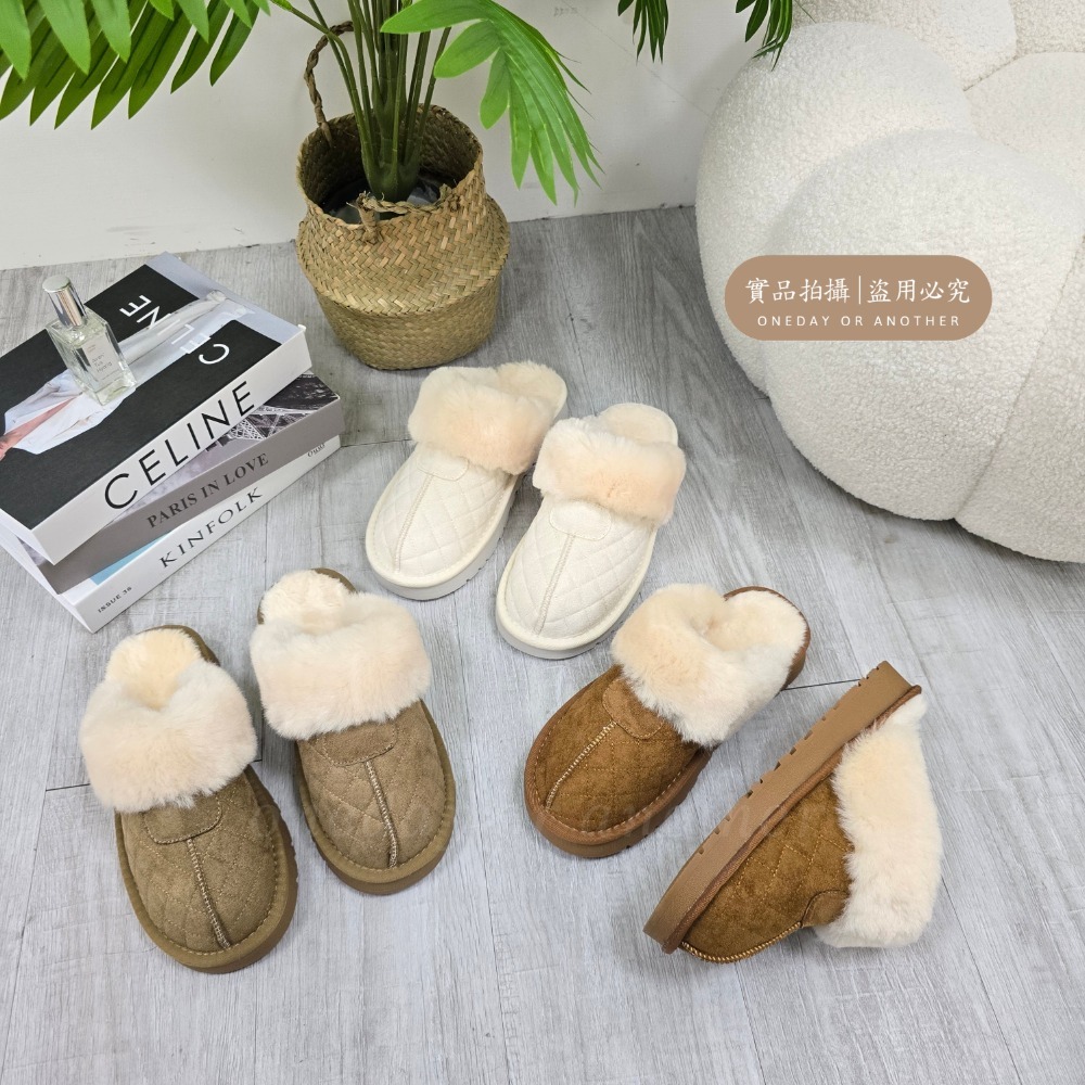 韓國東大門 厚底毛毛雪靴款拖鞋 可愛內刷毛羊羔毛 保暖拖鞋 毛毛拖鞋 居家拖鞋 外穿拖鞋 厚底拖鞋 家居拖鞋 5509-細節圖9