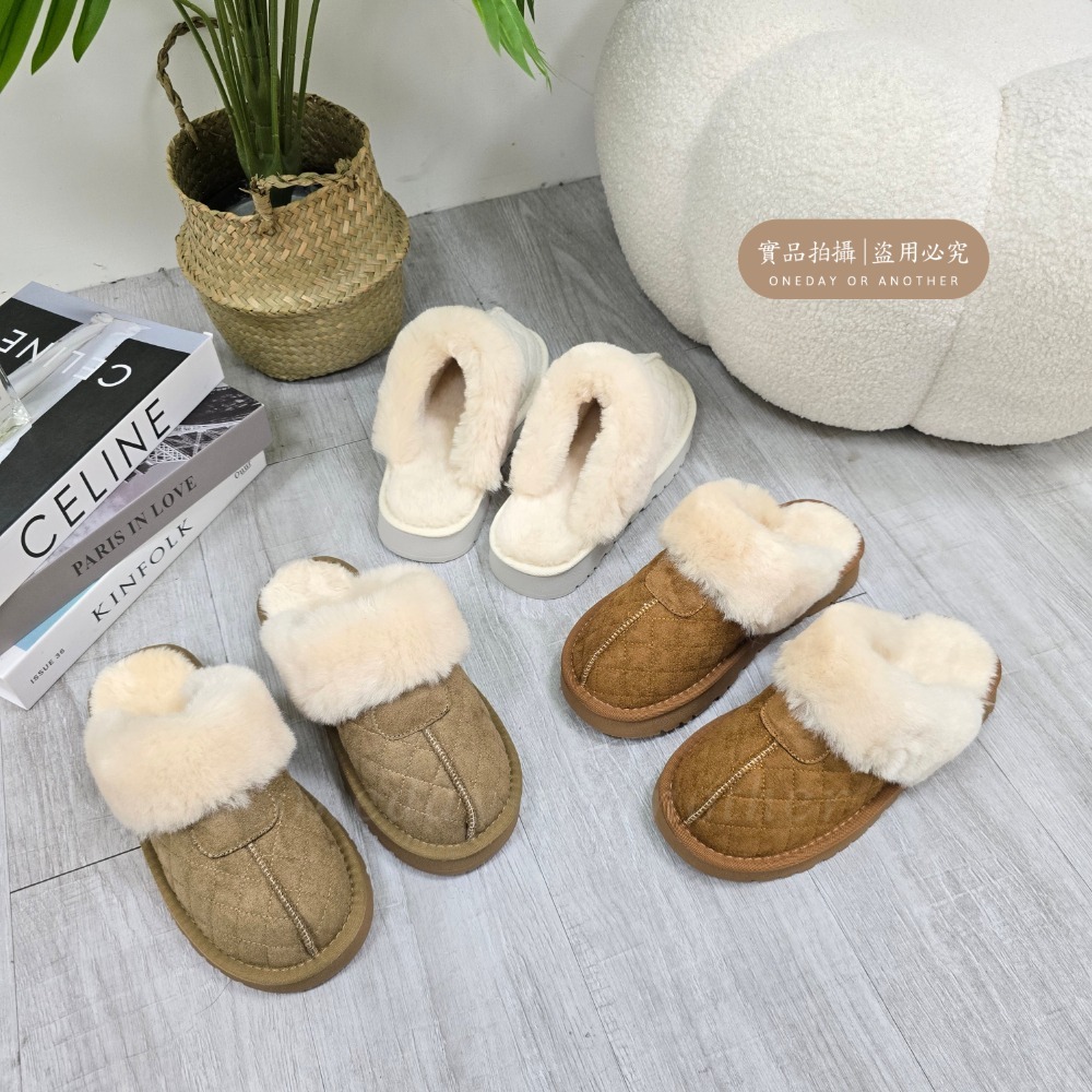 韓國東大門 厚底毛毛雪靴款拖鞋 可愛內刷毛羊羔毛 保暖拖鞋 毛毛拖鞋 居家拖鞋 外穿拖鞋 厚底拖鞋 家居拖鞋 5509-細節圖10