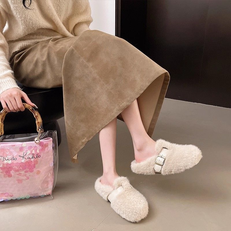 韓國東大門 厚底毛毛拖鞋 可愛內刷毛羊羔毛 保暖拖鞋 毛毛拖鞋 居家拖鞋 外穿拖鞋 厚底拖鞋 室內拖鞋 家居拖鞋2358-細節圖5