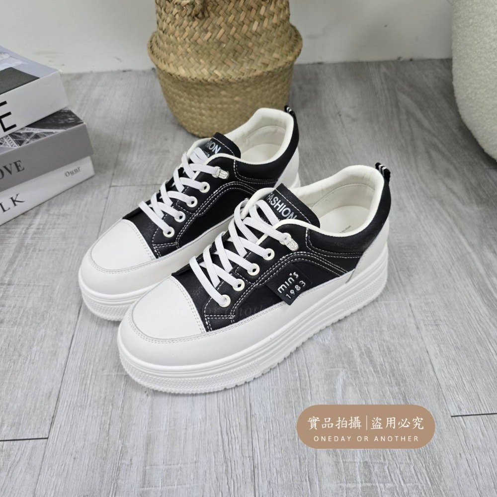 防潑水免綁帶隱形增高厚底鞋 皮革小白鞋 懶人鞋 休閒鞋 增高鞋 厚底鞋 運動鞋 懶人鞋 厚底 學生鞋 帆布鞋 6801-細節圖8