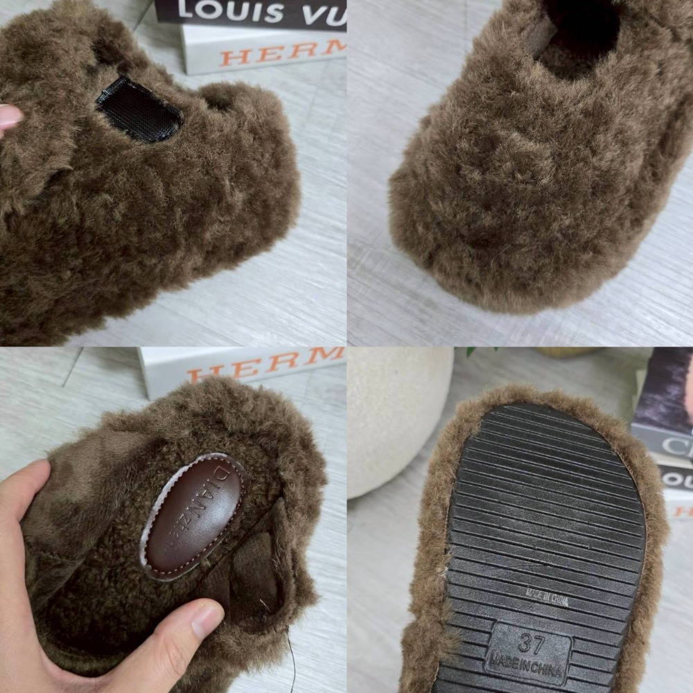韓國東大門 羊羔毛勃肯包頭半拖鞋 加絨保暖拖鞋 毛毛拖鞋 居家拖鞋 外穿拖鞋 厚底拖鞋 室內拖鞋 家居拖鞋 P38-細節圖11