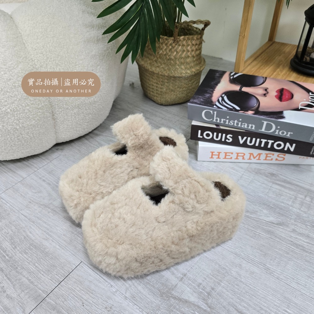 韓國東大門 羊羔毛勃肯包頭半拖鞋 加絨保暖拖鞋 毛毛拖鞋 居家拖鞋 外穿拖鞋 厚底拖鞋 室內拖鞋 家居拖鞋 P38-規格圖11