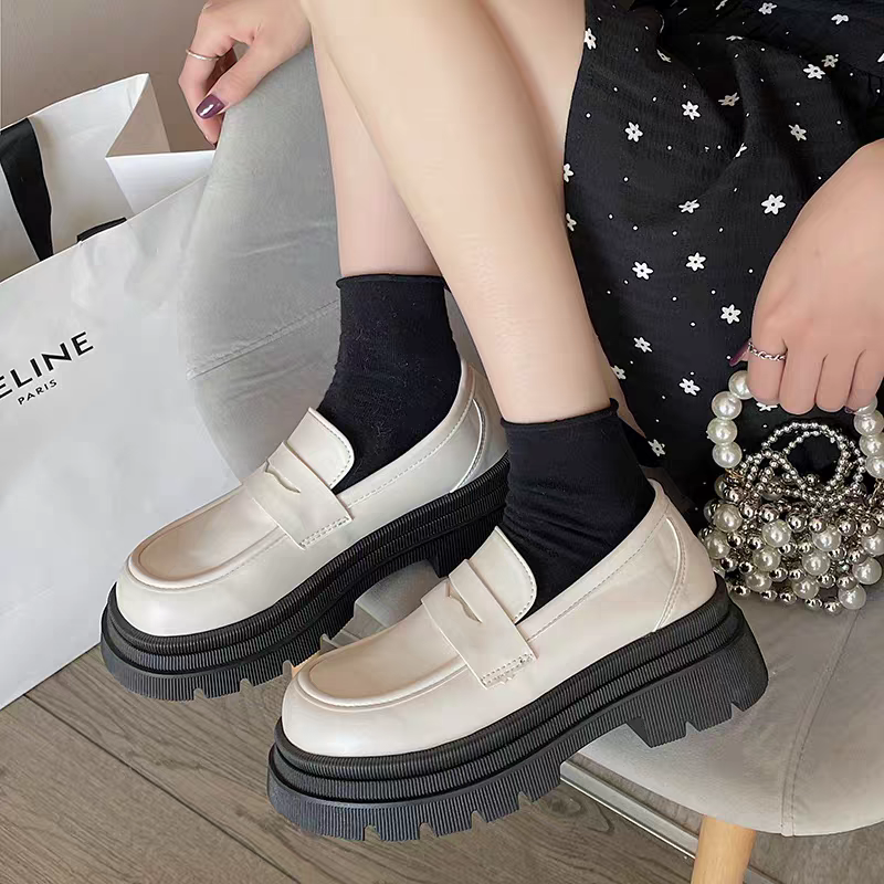 學院樂福小皮鞋 厚底大粗跟 方頭紳士鞋 復古英倫風 包鞋 厚底鞋 鬆糕底 增高底 紳士鞋 樂福鞋 小皮鞋 AC567-細節圖5