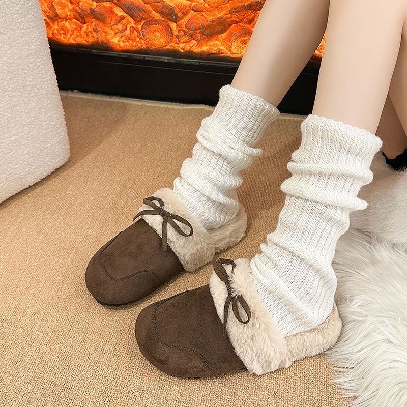 韓國同款 厚底勃肯棉拖鞋 保暖加絨加厚毛絨拖鞋 一腳蹬 包頭半拖鞋 防滑室內拖 可愛外穿拖鞋 室內拖鞋 2917-細節圖3