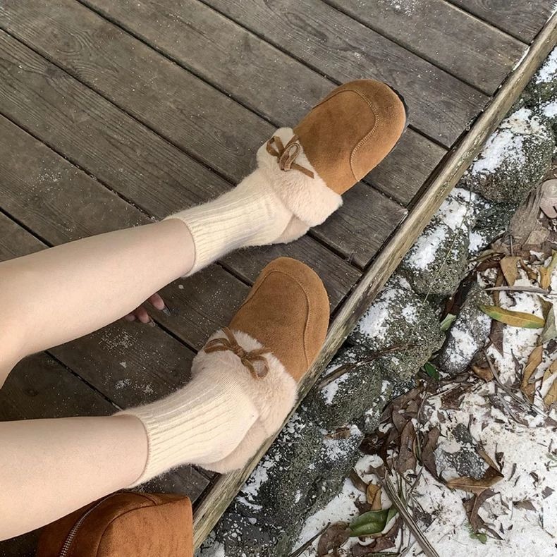 韓國同款 厚底勃肯棉拖鞋 保暖加絨加厚毛絨拖鞋 一腳蹬 包頭半拖鞋 防滑室內拖 可愛外穿拖鞋 室內拖鞋 2917-細節圖4