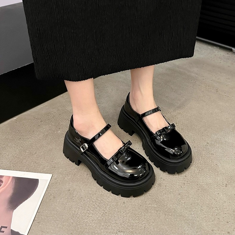 韓國甜美蝴蝶結兩條帶瑪麗珍鞋 一字扣 瑪麗珍鞋 包頭鞋 娃娃鞋 繫帶瑪莉珍鞋 低跟娃娃鞋 牛津鞋 休閒鞋 單鞋 3310-細節圖2