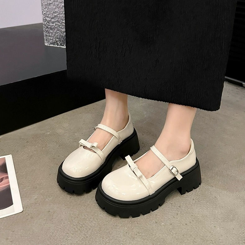 韓國甜美蝴蝶結兩條帶瑪麗珍鞋 一字扣 瑪麗珍鞋 包頭鞋 娃娃鞋 繫帶瑪莉珍鞋 低跟娃娃鞋 牛津鞋 休閒鞋 單鞋 3310-細節圖5