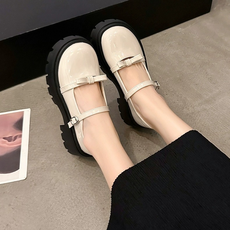 韓國甜美蝴蝶結兩條帶瑪麗珍鞋 一字扣 瑪麗珍鞋 包頭鞋 娃娃鞋 繫帶瑪莉珍鞋 低跟娃娃鞋 牛津鞋 休閒鞋 單鞋 3310-細節圖6