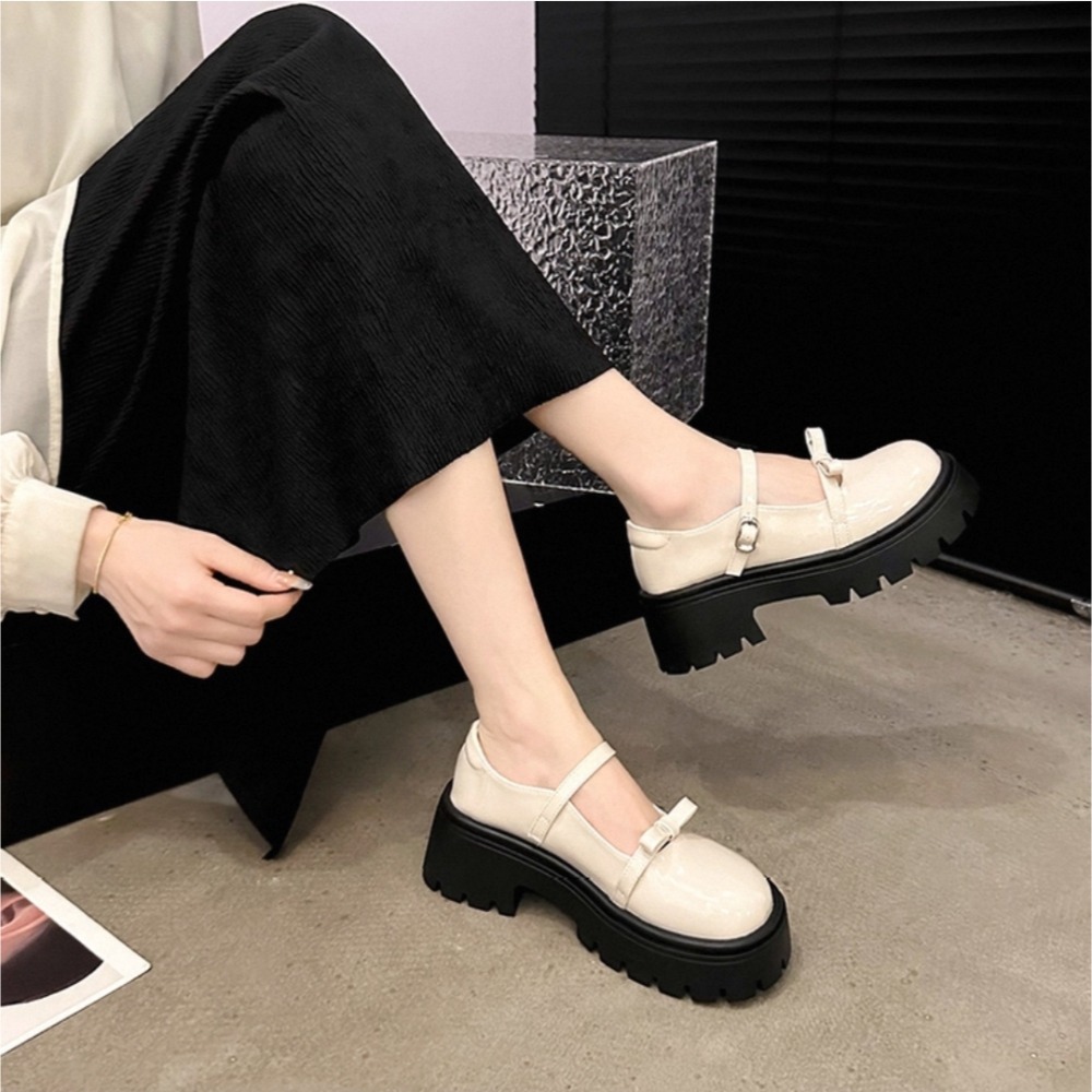 韓國甜美蝴蝶結兩條帶瑪麗珍鞋 一字扣 瑪麗珍鞋 包頭鞋 娃娃鞋 繫帶瑪莉珍鞋 低跟娃娃鞋 牛津鞋 休閒鞋 單鞋 3310-細節圖7