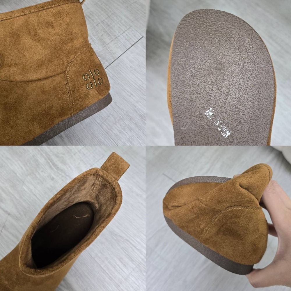 雪靴 短靴 保暖短筒雪地靴 毛毛靴 台灣現貨快速出貨 柔軟加厚雪地靴日系短雪靴 保暖平地靴 室內室外短靴 12-73-細節圖10