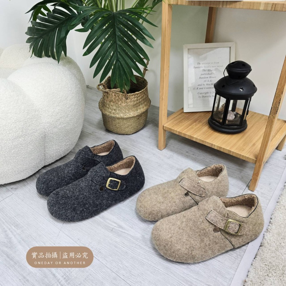 大尺碼36-42 韓國東大門 厚底勃肯羊羔毛毛拖鞋 加絨加厚雪地靴 舒適保暖 毛絨拖鞋 雪靴拖鞋 外穿拖鞋 3918A顏-細節圖8