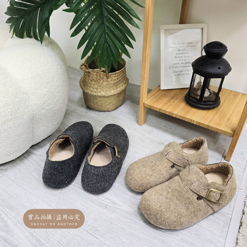 大尺碼36-42 韓國東大門 厚底勃肯羊羔毛毛拖鞋 加絨加厚雪地靴 舒適保暖 毛絨拖鞋 雪靴拖鞋 外穿拖鞋 3918A顏-細節圖9