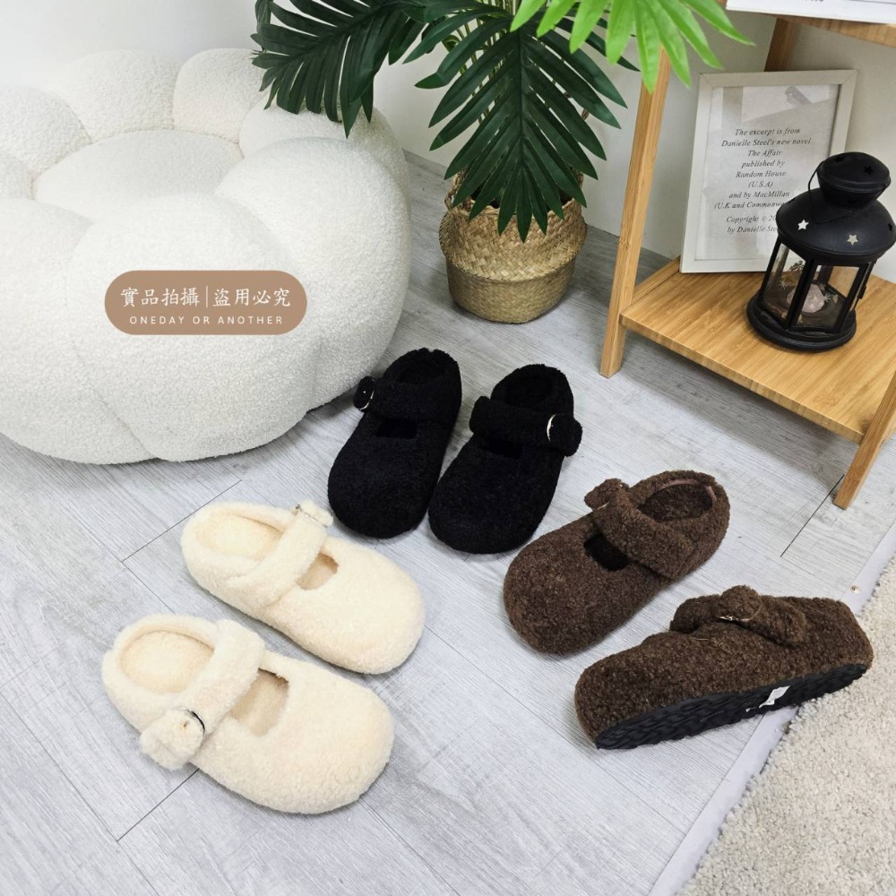 韓國東大門 羊羔毛勃肯包頭半拖鞋 加絨保暖拖鞋 毛毛拖鞋 居家拖鞋 外穿拖鞋 厚底拖鞋 室內拖鞋 家居拖鞋 3751-細節圖9