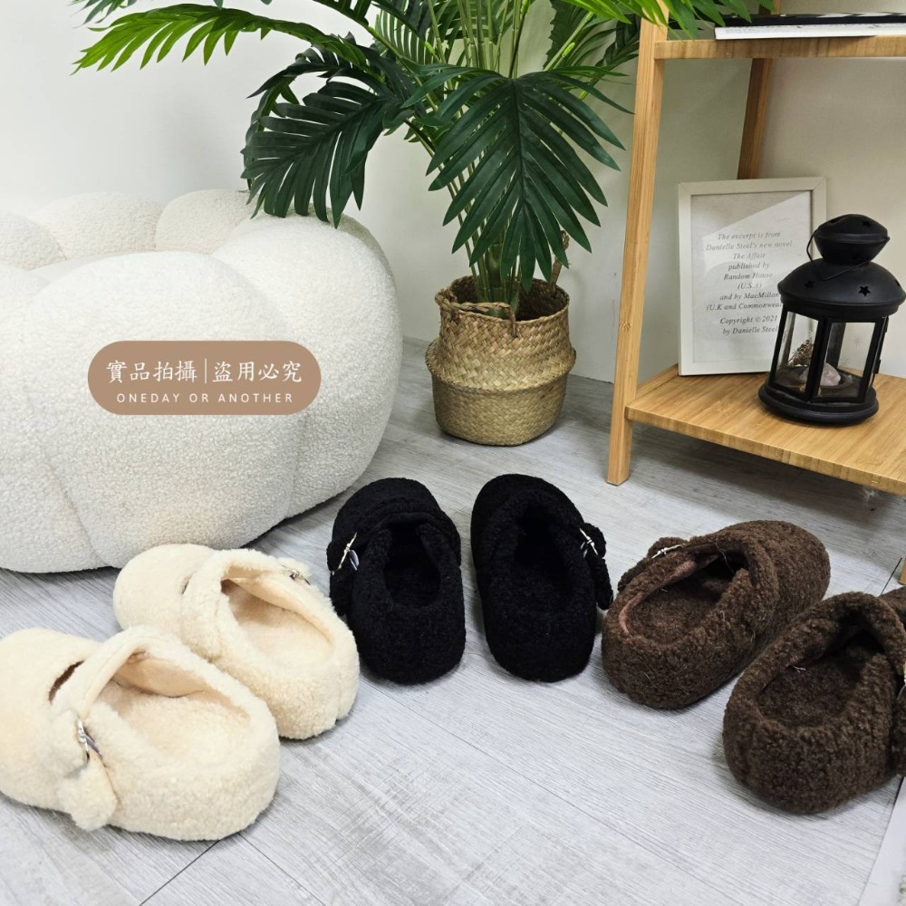 韓國東大門 羊羔毛勃肯包頭半拖鞋 加絨保暖拖鞋 毛毛拖鞋 居家拖鞋 外穿拖鞋 厚底拖鞋 室內拖鞋 家居拖鞋 3751-細節圖10
