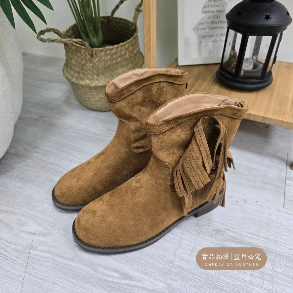 流蘇麂皮中筒靴 後拉鍊軟皮馬丁靴 騎士靴 拉鍊靴 中筒靴 短靴 軟皮單靴 切爾西靴 厚底靴 瘦瘦靴 韓國靴 721B-規格圖11