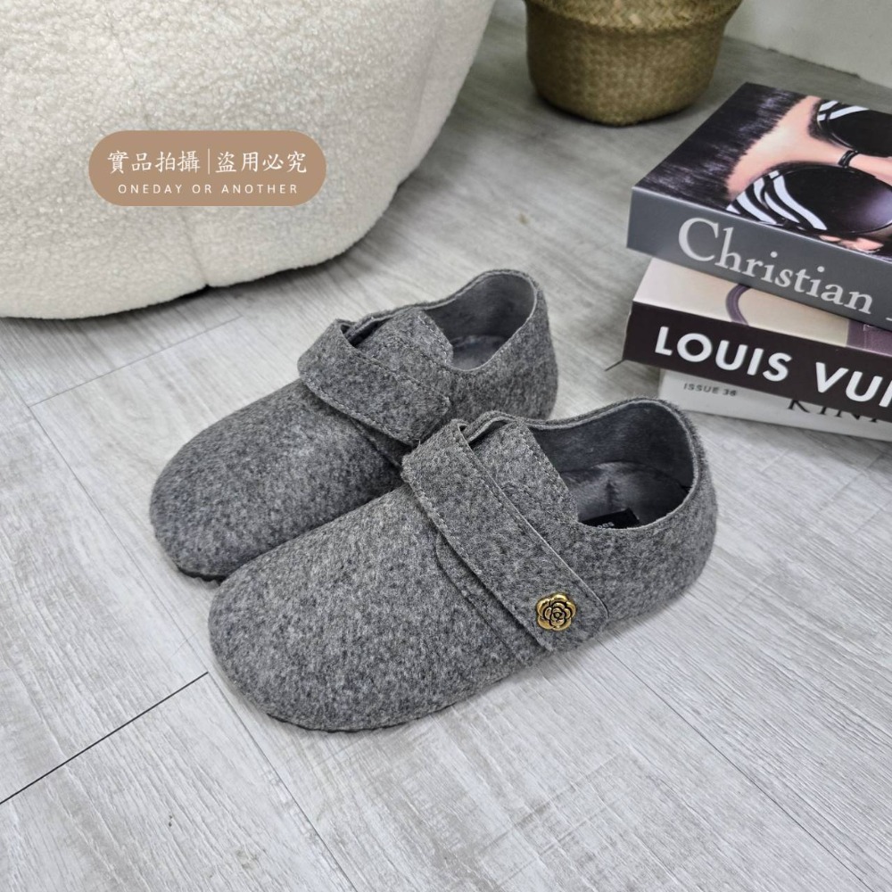 韓國 可愛 毛毛 毛呢 復古 方頭 包頭 一字扣帶 瑪麗珍鞋 平底鞋 包頭鞋 娃娃鞋 韓國女鞋 通勤鞋 休閒鞋 9133-規格圖10