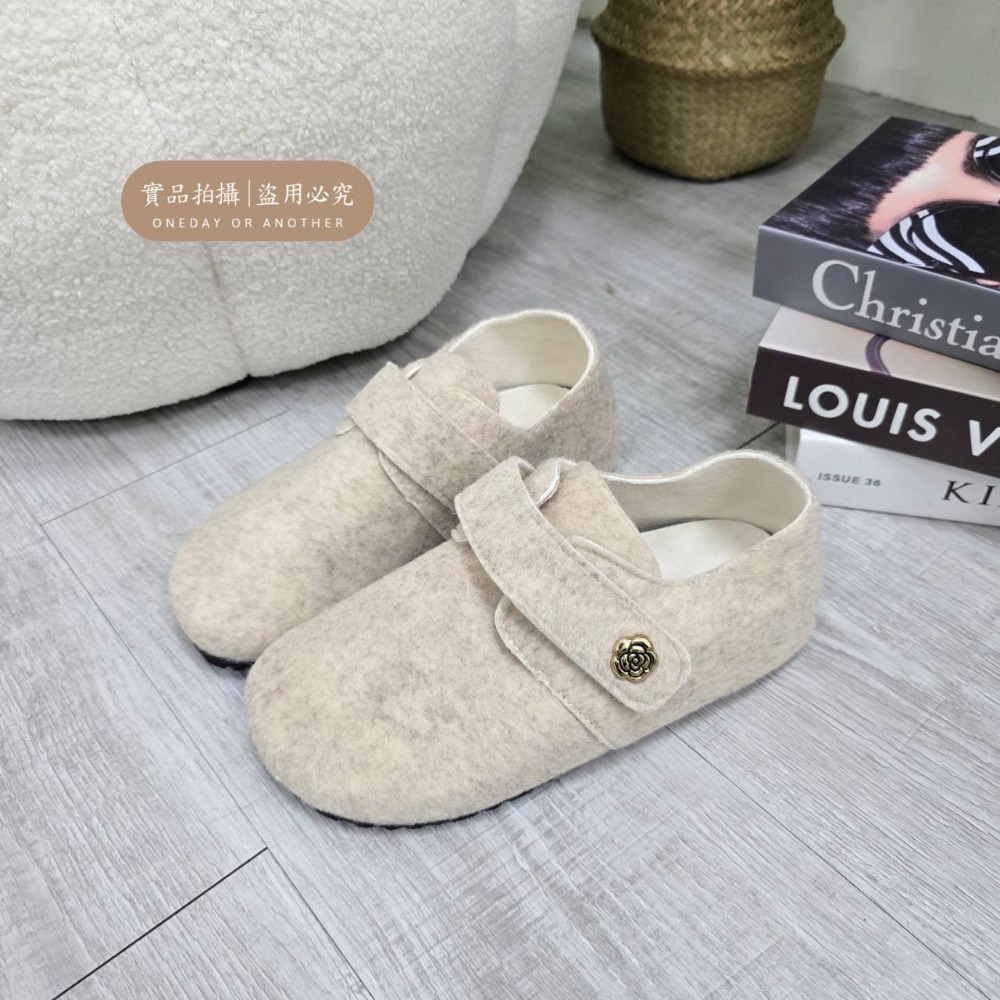韓國 可愛 毛毛 毛呢 復古 方頭 包頭 一字扣帶 瑪麗珍鞋 平底鞋 包頭鞋 娃娃鞋 韓國女鞋 通勤鞋 休閒鞋 9133-規格圖10
