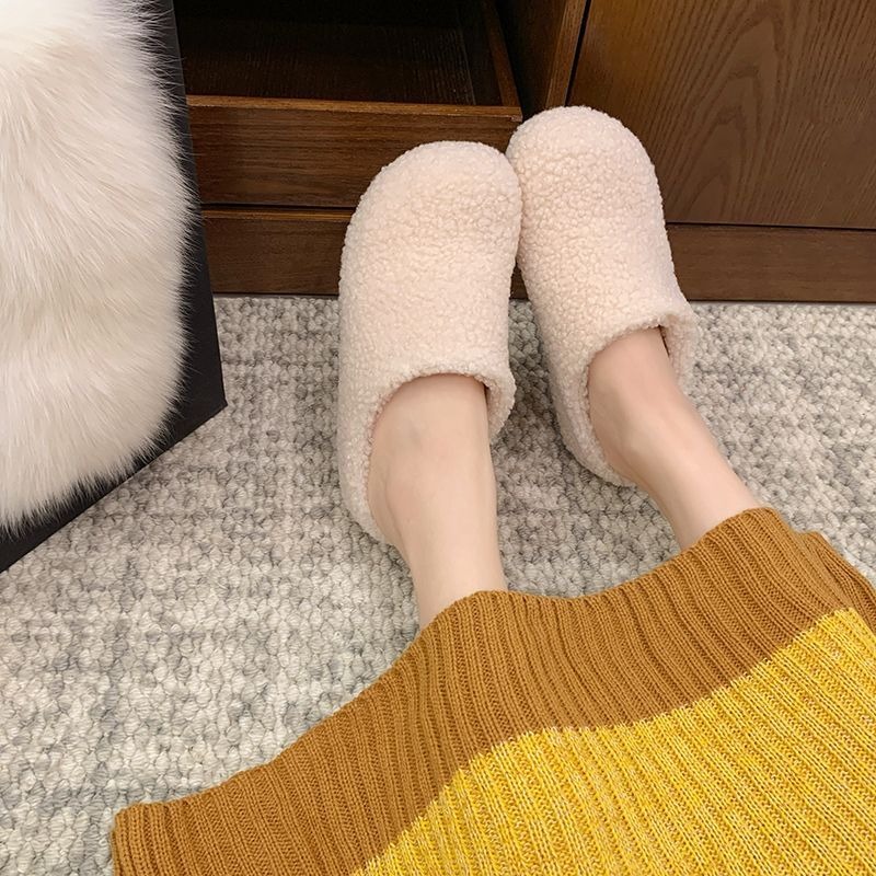 韓國東大門 厚底勃肯羊羔毛毛拖鞋 加絨加厚雪地靴 舒適保暖 毛絨拖鞋 雪靴拖鞋 外穿拖鞋 厚底拖鞋 家居拖鞋 TK912-細節圖5