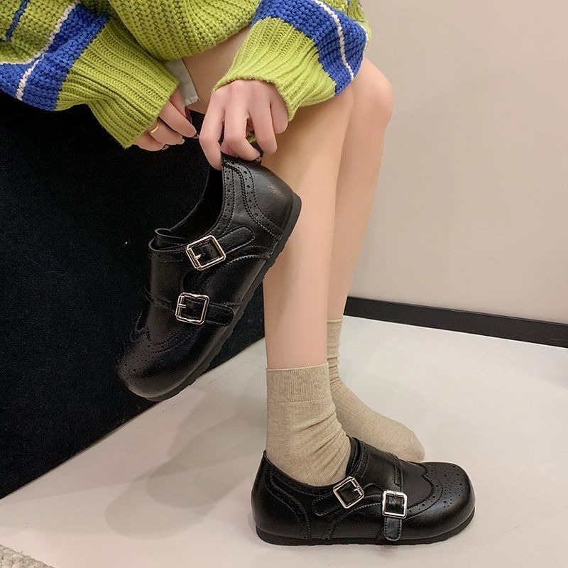 復古英倫風巴洛克雕花小皮鞋 瑪麗珍鞋 樂福鞋 休閒鞋 方頭紳士鞋 小皮鞋 復古英倫風 韓版大方頭 牛津鞋 H5128-細節圖3