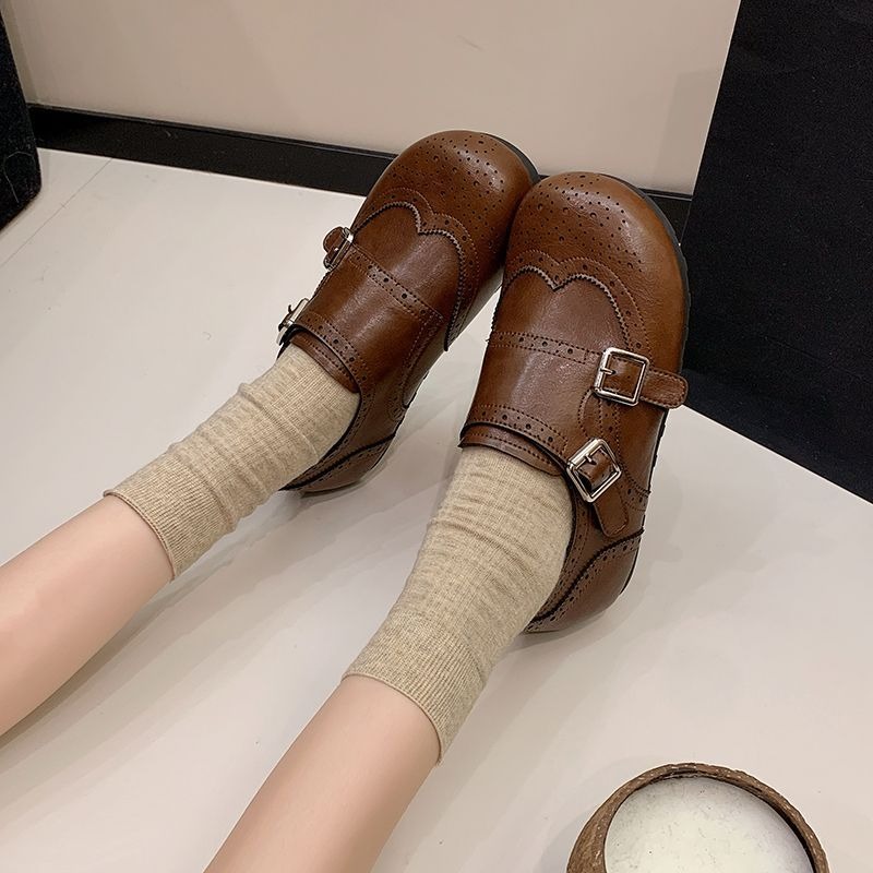 復古英倫風巴洛克雕花小皮鞋 瑪麗珍鞋 樂福鞋 休閒鞋 方頭紳士鞋 小皮鞋 復古英倫風 韓版大方頭 牛津鞋 H5128-細節圖5