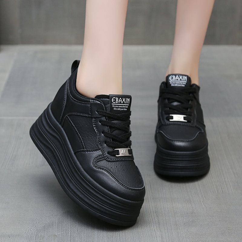 厚底鞋小白鞋 休閒鞋女 增高鞋 內增高女鞋 鬆糕鞋 平底鞋 厚底小白鞋 防滑 舒適 久站不累腳女鞋 久站鞋女 H3731-細節圖3