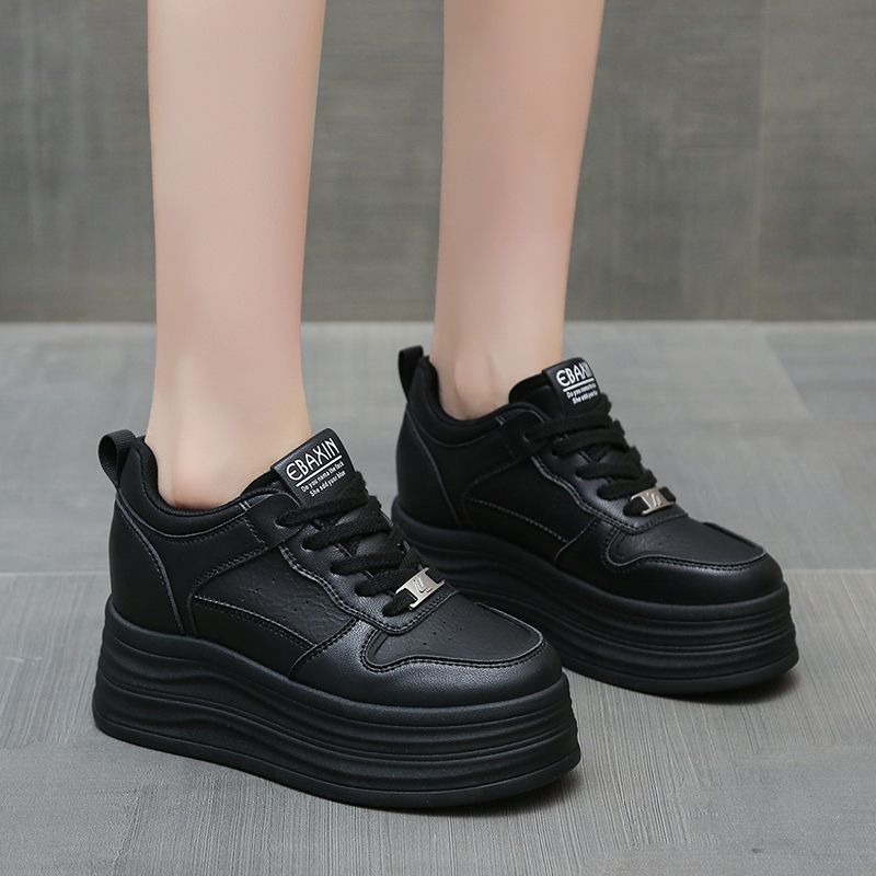 厚底鞋小白鞋 休閒鞋女 增高鞋 內增高女鞋 鬆糕鞋 平底鞋 厚底小白鞋 防滑 舒適 久站不累腳女鞋 久站鞋女 H3731-細節圖5