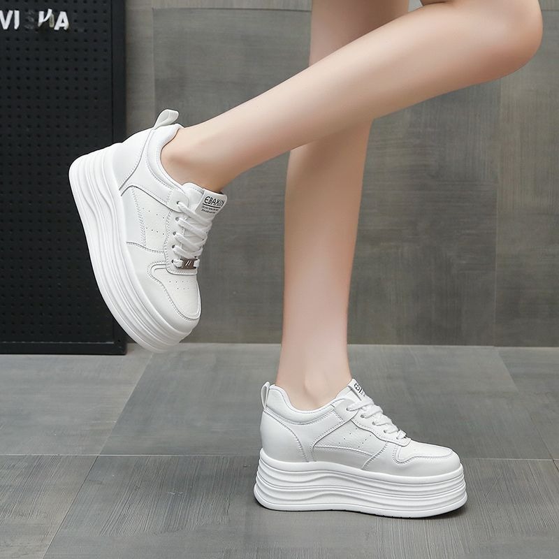 厚底鞋小白鞋 休閒鞋女 增高鞋 內增高女鞋 鬆糕鞋 平底鞋 厚底小白鞋 防滑 舒適 久站不累腳女鞋 久站鞋女 H3731-細節圖7