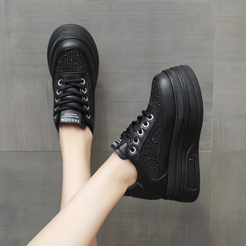 厚底小白鞋 10公分增高鞋 運動女鞋 休閒鞋 厚底老爹鞋 休閒運動鞋 透氣小白鞋 厚底增高鞋 鬆糕板鞋 H4263-細節圖3