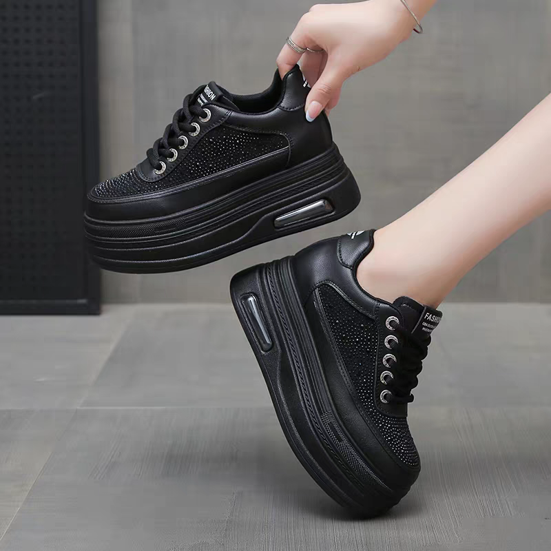 厚底小白鞋 10公分增高鞋 運動女鞋 休閒鞋 厚底老爹鞋 休閒運動鞋 透氣小白鞋 厚底增高鞋 鬆糕板鞋 H4263-細節圖4