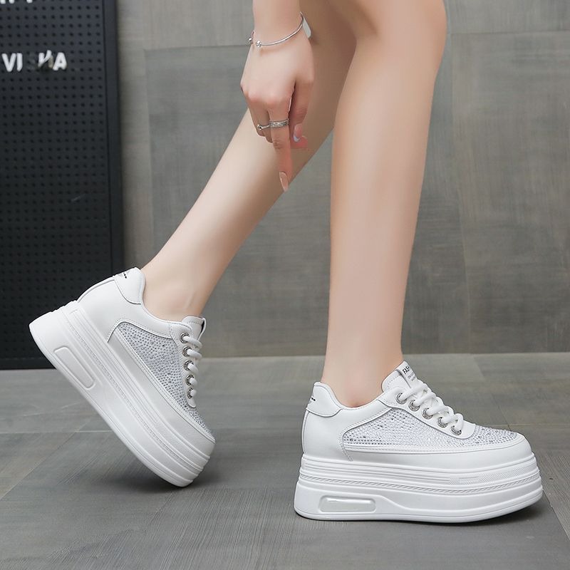 厚底小白鞋 10公分增高鞋 運動女鞋 休閒鞋 厚底老爹鞋 休閒運動鞋 透氣小白鞋 厚底增高鞋 鬆糕板鞋 H4263-細節圖6