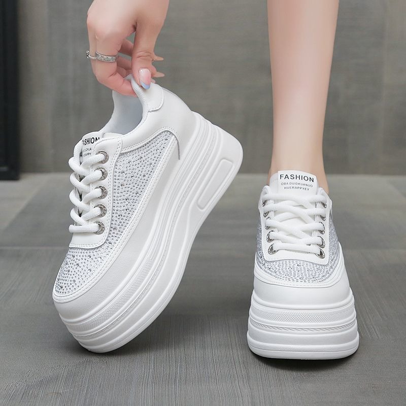 厚底小白鞋 10公分增高鞋 運動女鞋 休閒鞋 厚底老爹鞋 休閒運動鞋 透氣小白鞋 厚底增高鞋 鬆糕板鞋 H4263-細節圖7