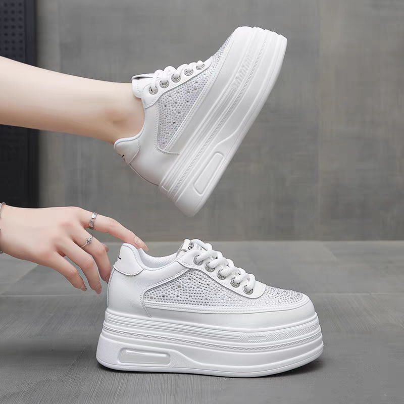 厚底小白鞋 10公分增高鞋 運動女鞋 休閒鞋 厚底老爹鞋 休閒運動鞋 透氣小白鞋 厚底增高鞋 鬆糕板鞋 H4263-細節圖8