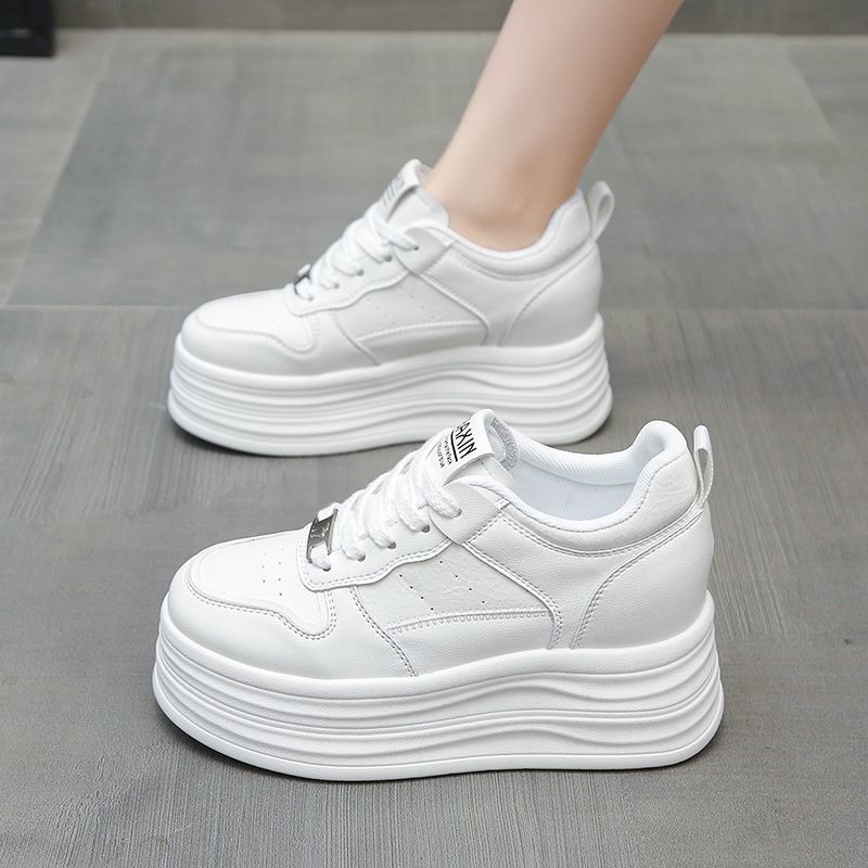 厚底小白鞋 10公分增高鞋 運動女鞋 休閒鞋 厚底老爹鞋 休閒運動鞋 透氣小白鞋 厚底增高鞋 鬆糕板鞋 H4263-細節圖9