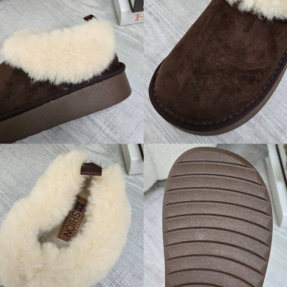 韓國東大門 可愛麂皮毛毛圓頭雪靴 舒適保暖雪靴 厚底毛毛雪靴 內刷毛羊羔毛 雪地靴 增高 厚底 短筒 保暖靴 3211A-細節圖8