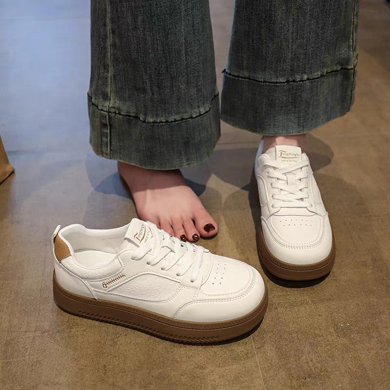 防潑水♥️韓版皮革小白鞋 輕量 白鞋 白球鞋 增高鞋 平底鞋 休閒鞋 布鞋 白布鞋 懶人鞋 學生鞋 8575-細節圖7