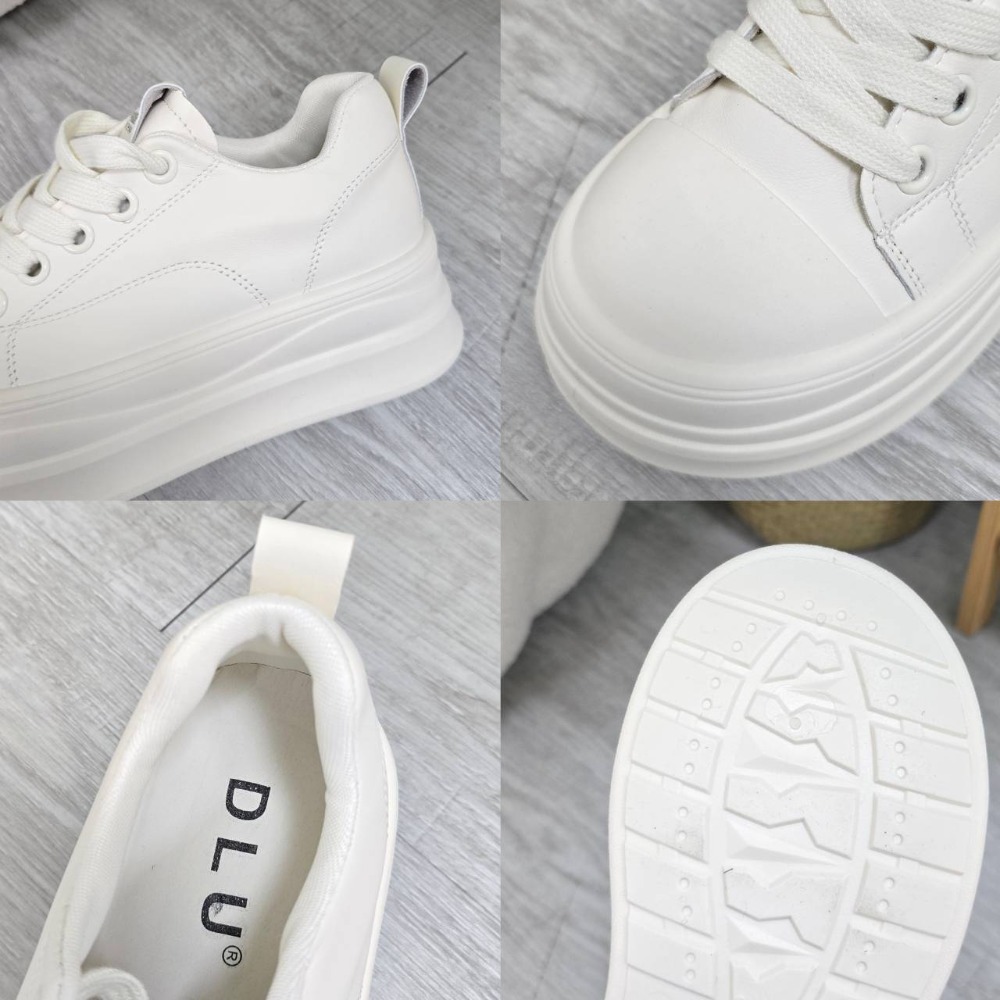 防潑水♥️韓版皮革小白鞋 輕量 白鞋 白球鞋 增高鞋 平底鞋 休閒鞋 布鞋 白布鞋 懶人鞋 學生鞋 L25-細節圖11