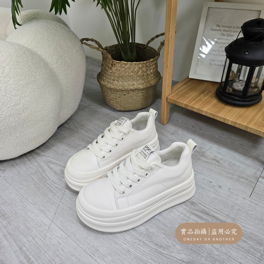 防潑水♥️韓版皮革小白鞋 輕量 白鞋 白球鞋 增高鞋 平底鞋 休閒鞋 布鞋 白布鞋 懶人鞋 學生鞋 L25-規格圖11