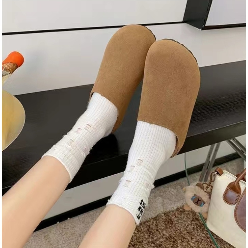 韓國同款 前包後空 穆勒鞋 懶人鞋 半拖鞋 懶人拖鞋 包頭拖鞋 半包鞋 樂福鞋 外穿拖鞋 厚底拖鞋 家居拖鞋 7501-細節圖3