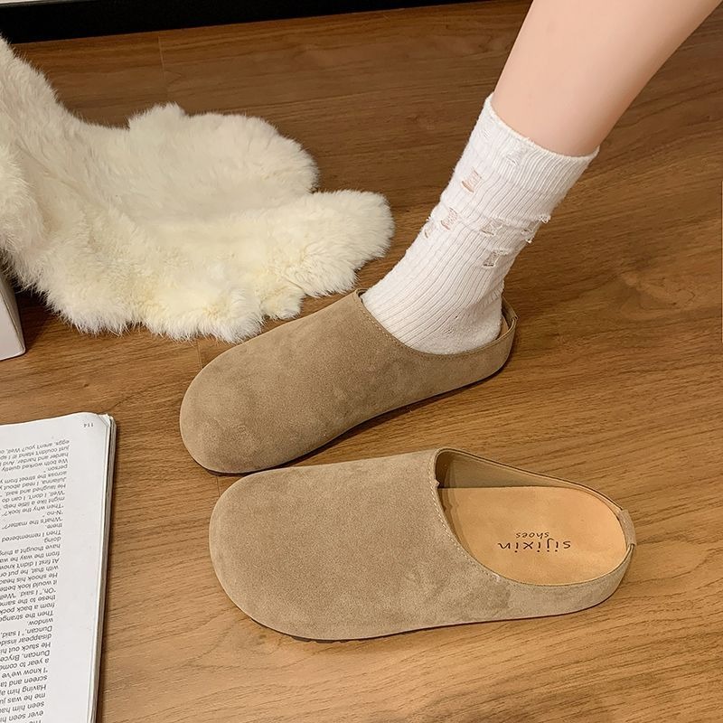 韓國同款 前包後空 穆勒鞋 懶人鞋 半拖鞋 懶人拖鞋 包頭拖鞋 半包鞋 樂福鞋 外穿拖鞋 厚底拖鞋 家居拖鞋 7501-細節圖4