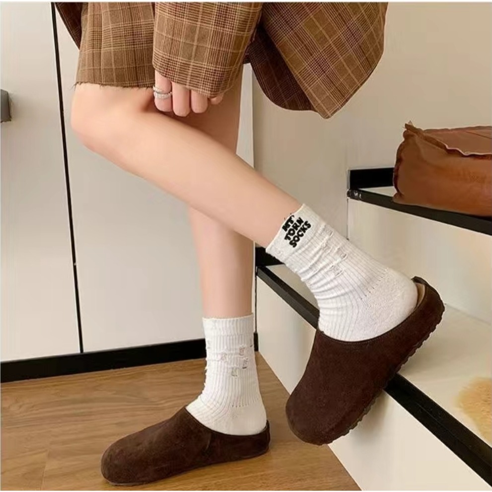 韓國同款 前包後空 穆勒鞋 懶人鞋 半拖鞋 懶人拖鞋 包頭拖鞋 半包鞋 樂福鞋 外穿拖鞋 厚底拖鞋 家居拖鞋 7501-細節圖6