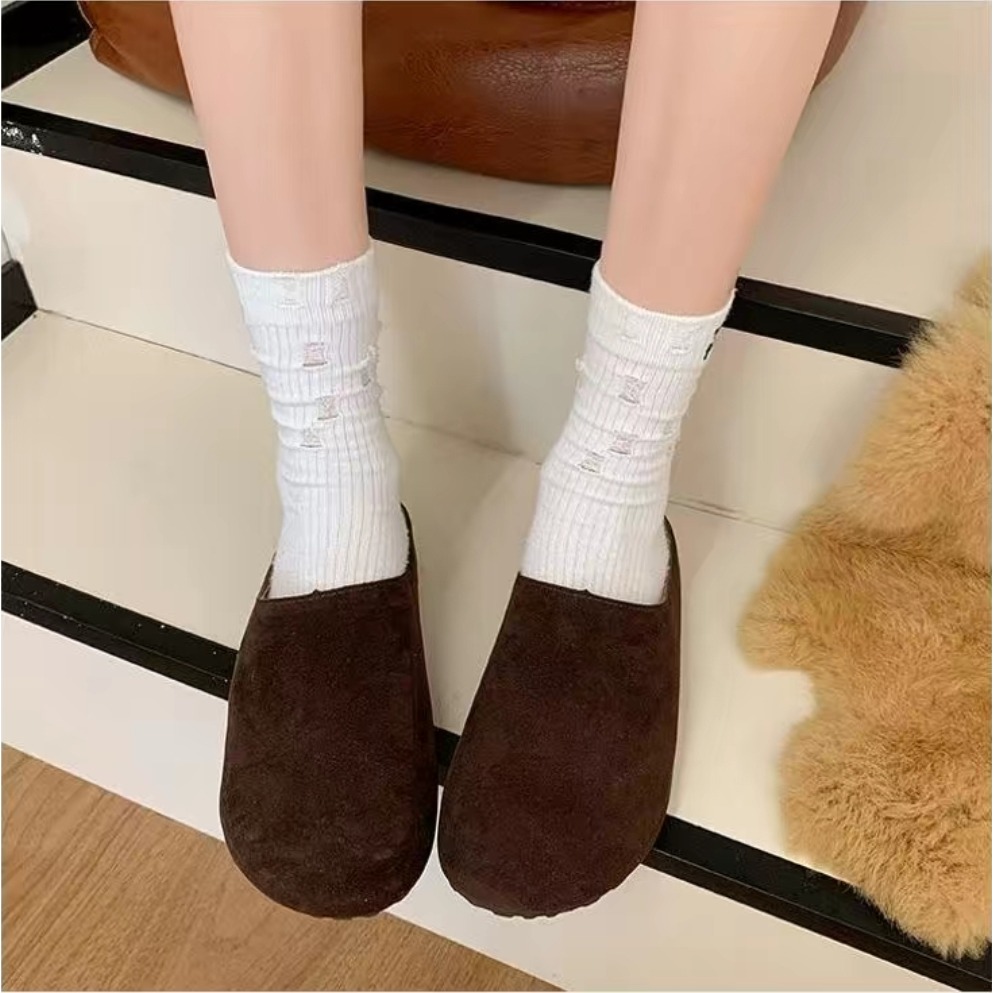 韓國同款 前包後空 穆勒鞋 懶人鞋 半拖鞋 懶人拖鞋 包頭拖鞋 半包鞋 樂福鞋 外穿拖鞋 厚底拖鞋 家居拖鞋 7501-細節圖7