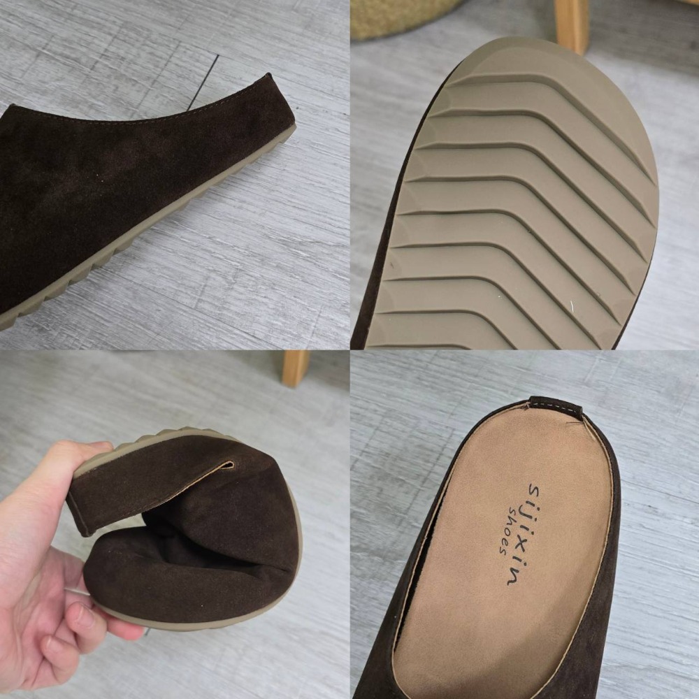 韓國同款 前包後空 穆勒鞋 懶人鞋 半拖鞋 懶人拖鞋 包頭拖鞋 半包鞋 樂福鞋 外穿拖鞋 厚底拖鞋 家居拖鞋 7501-細節圖11