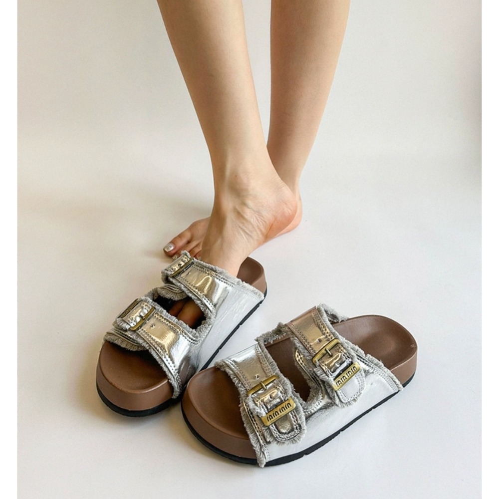 大牌感雙帶拖鞋 羅馬鞋 平底涼拖鞋 平底涼鞋 女生涼拖鞋 防滑涼拖鞋 舒適拖鞋 防滑橡膠底 海灘拖 輕便拖 H6148-細節圖9